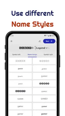 Nickname fire  name style app android App screenshot 13