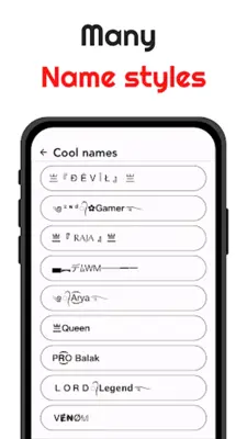 Nickname fire  name style app android App screenshot 14